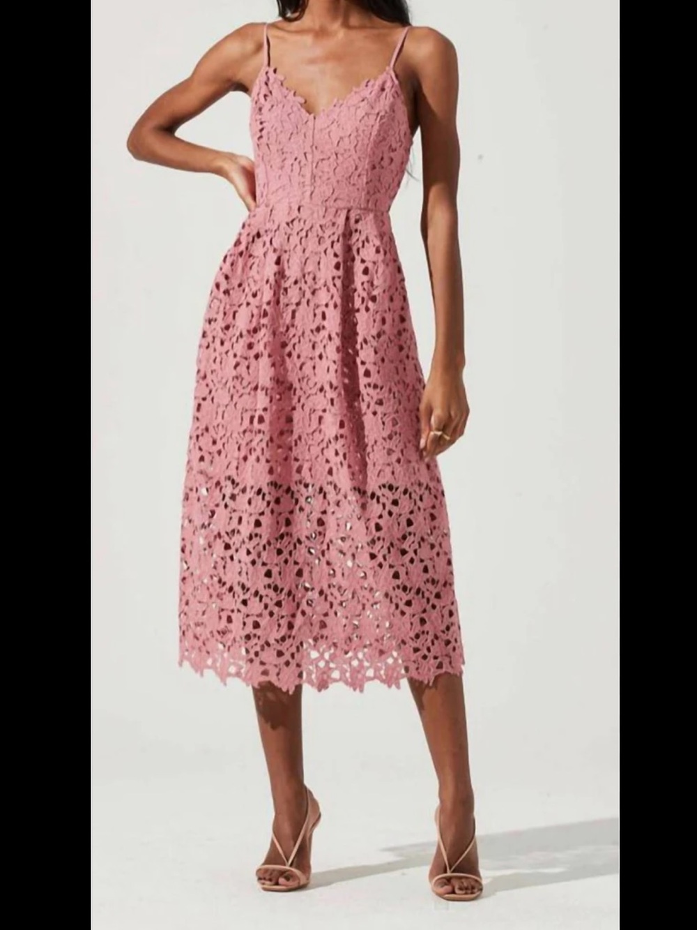 Astr the Label Lace Midi Dress